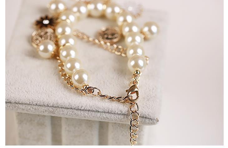 Wedding style floral bracelet detail shot