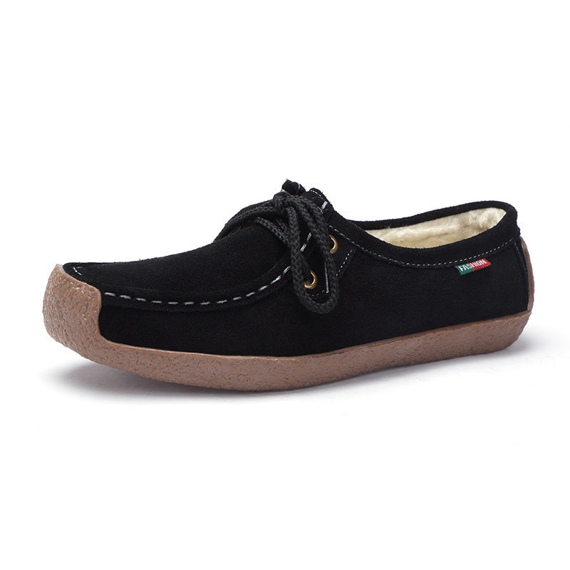 Women’s everyday flat shoes with frosted texture