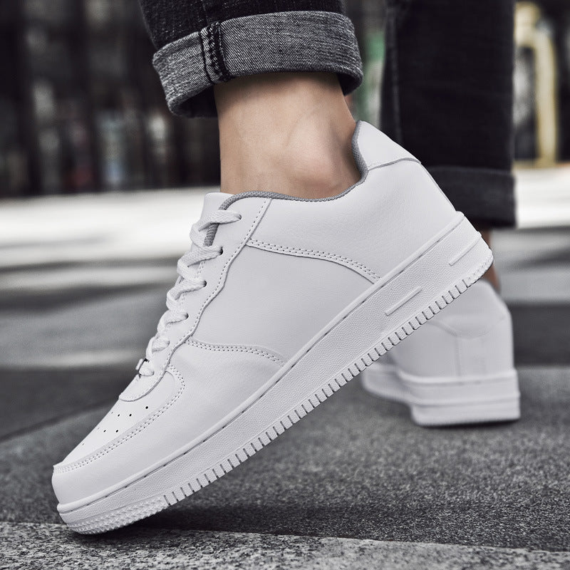 "Top-down view of classic leather fashion shoes"