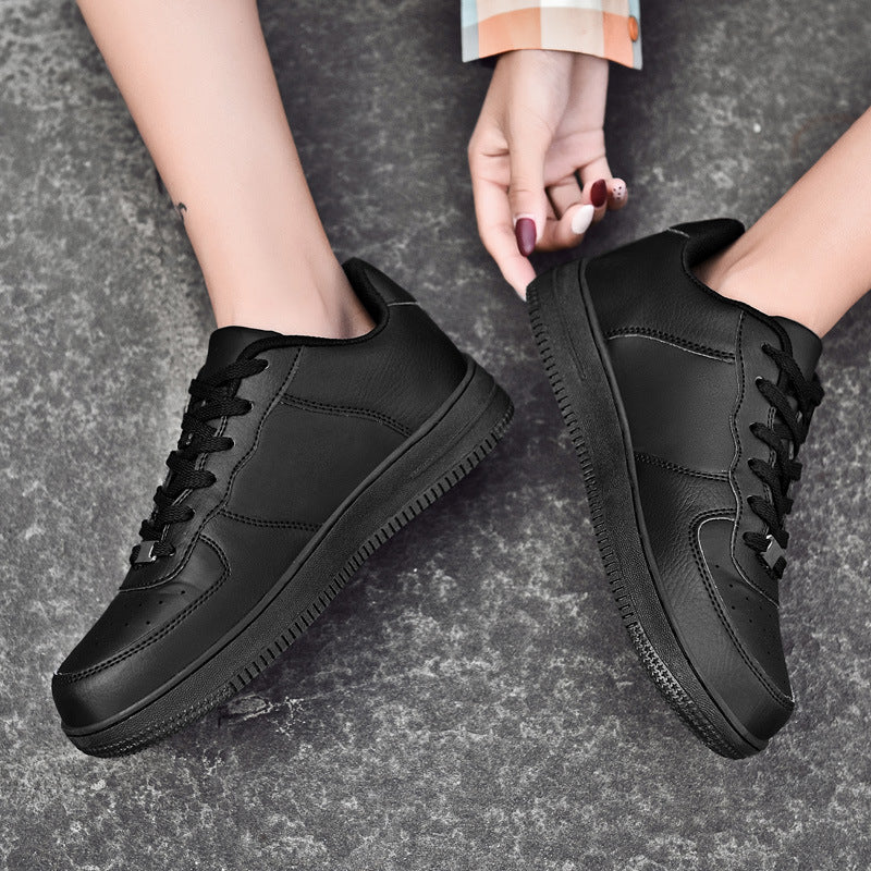 "Close-up of genuine leather upper on casual sneakers"