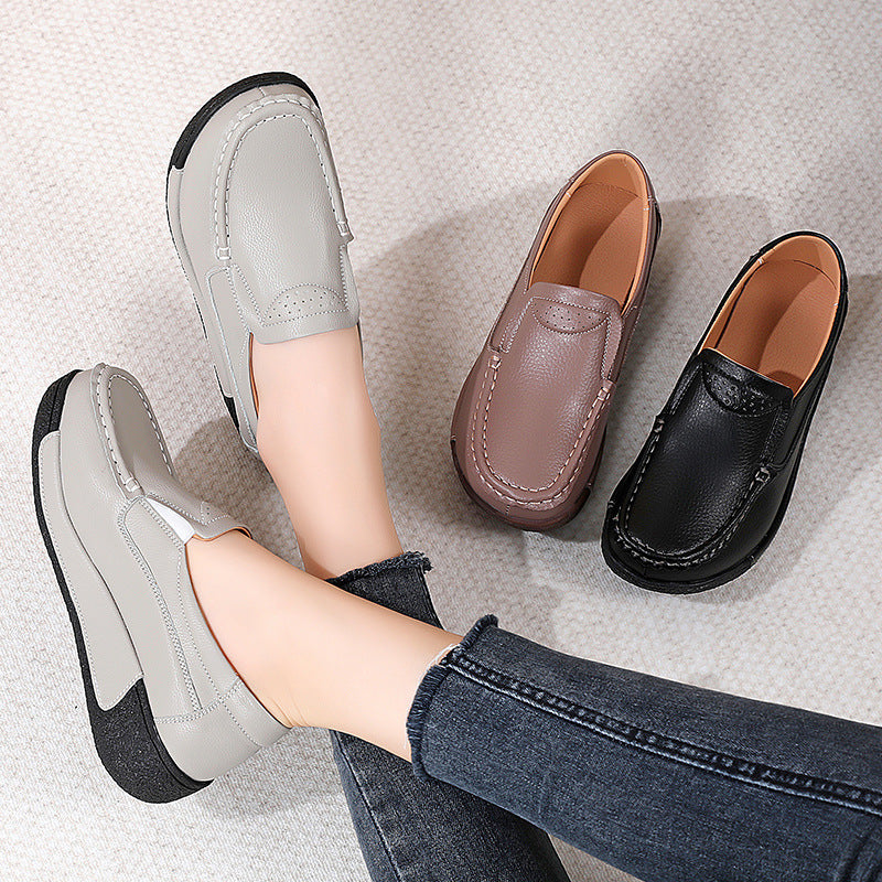 Thick-soled Mom Shoes Soft-soled Casual Pumps Four Seasons