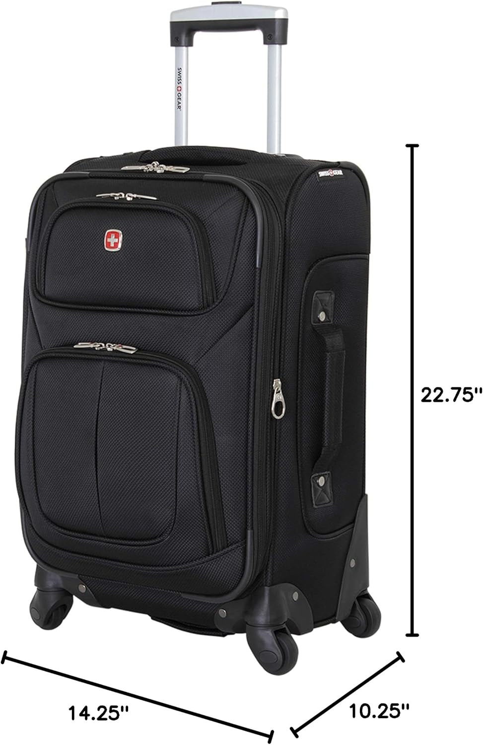 Sion Softside Expandable Luggage - Stylish Black Carry-On with Ultimate Packing Capacity and Convenient Features