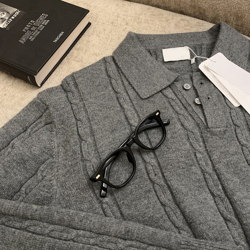 Winter Warm Lapel Sweater Men&