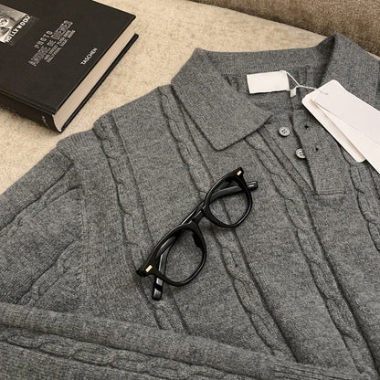 Winter Warm Lapel Sweater Men&