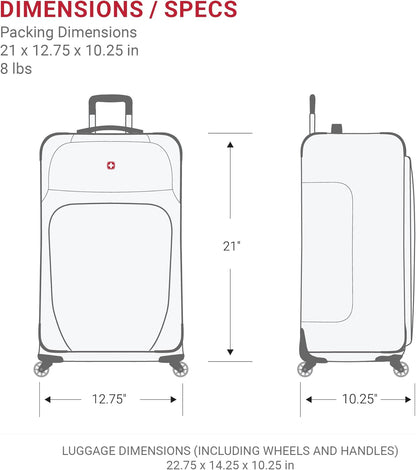 Sion Softside Expandable Luggage - Stylish Black Carry-On with Ultimate Packing Capacity and Convenient Features