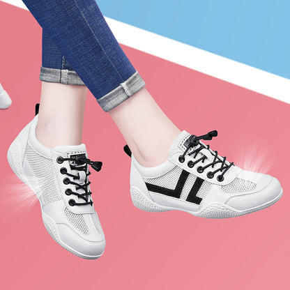Lightweight slip-on shoes on wood floor

