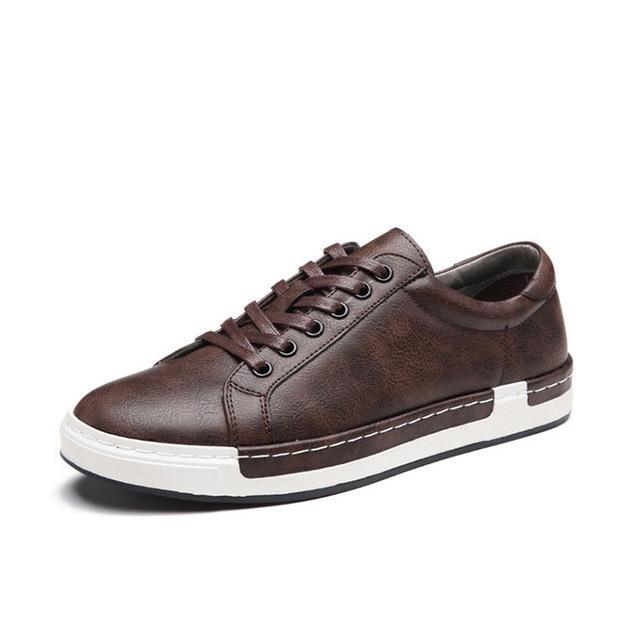 Side view of handmade men’s leather dress shoes

