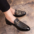 Back heel detail of men’s fashion leather shoes

