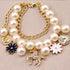 Wedding style floral bracelet detail shot


