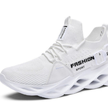 Side view of trendy platform sneakers for women

