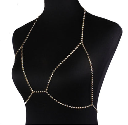 Adjustable clasp of women’s rhinestone body chain

