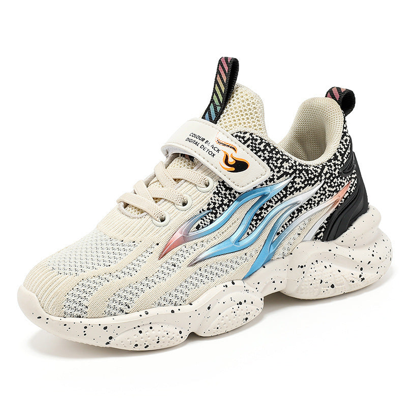 &quot;Top view of lightweight breathable sneakers for boys&quot;

