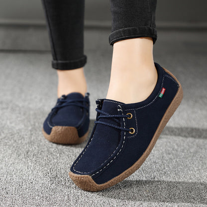 Close-up of frosted suede-like finish shoes

