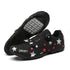 SPD clipless bike shoes on road bicycle pedals

