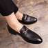 Anti-slip rubber sole on men’s casual leather shoes

