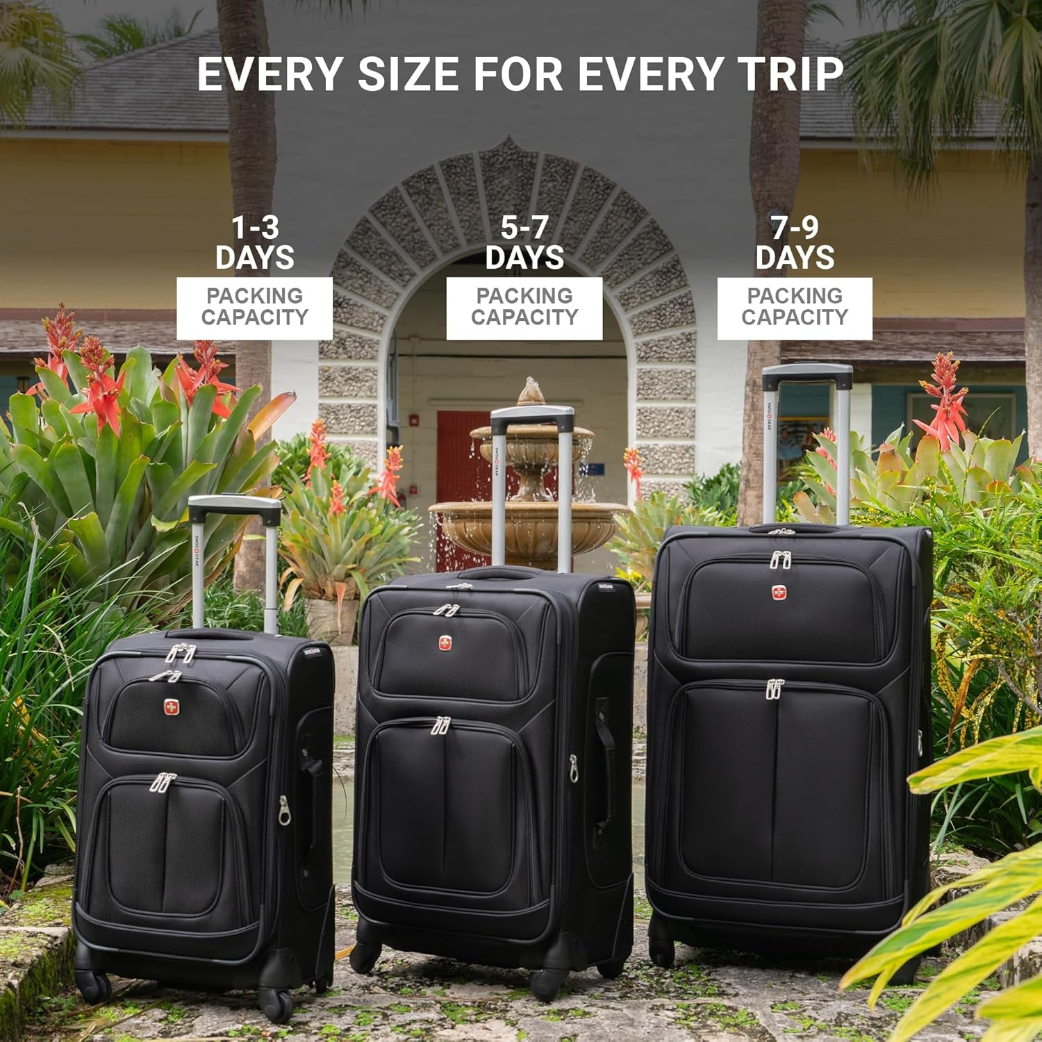 Sion Softside Expandable Luggage - Stylish Black Carry-On with Ultimate Packing Capacity and Convenient Features