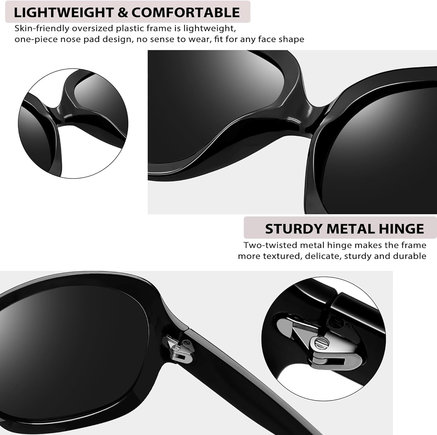 Elevate Your Style with Oversized Women’s Polarized Sunglasses - Ultimate UV Protection &amp; Comfort for Every Outdoor Adventure!